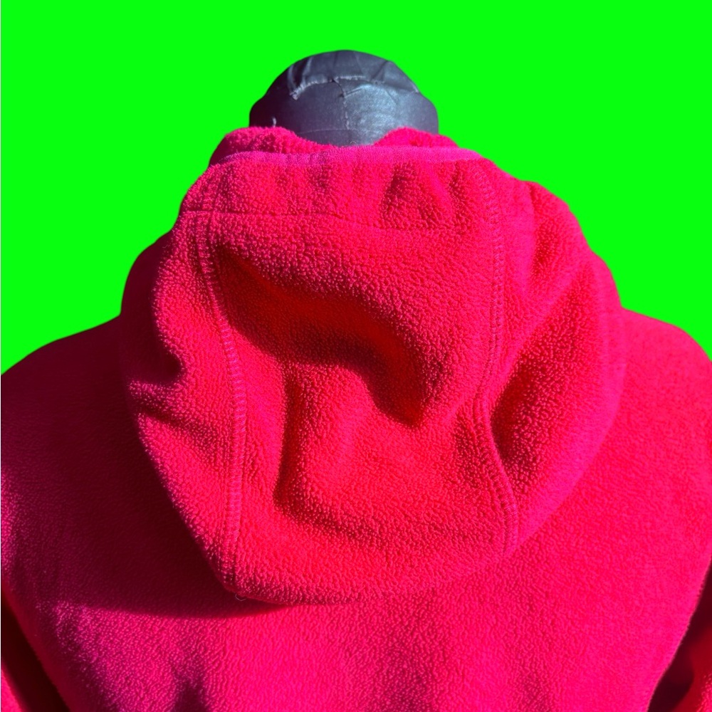 Pink fleece hoodie, zip-up with pockets - Picture 12 of 16